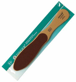 ZINGER Терка педикюрная WFF-04 деревянная 2-х сторонняя наждачная 100/180