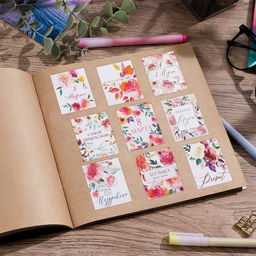 Цена за 5 шт. Наклейки для подарков и цветов 8 марта, 11?15.5 см