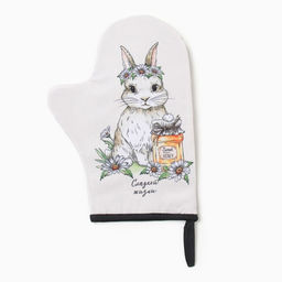 Набор кух. Доляна Сладкой жизни: варежка 20х28 см, прихватка 17х17 см, 35% хл, 65% пэ  фото 9