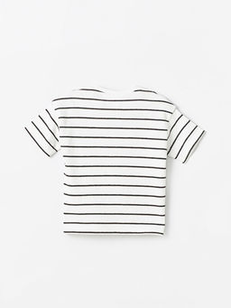 Bisiklet Yaka K?sa Kollu ?izgili Erkek Bebek Ti??rt - Waikiki фото 2