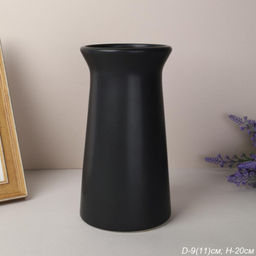 Ваза 20 см черная / WRF-159 /уп 12/без и/уп