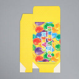 Цена за 2 шт. Коробка подарочная складная, упаковка, «С днём рождения!», 16 х 23 х 7.5 см