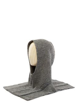 Шапка жен. шерсть+акр LB-BR55036 d.grey melange