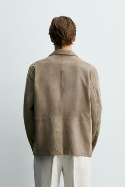 BLAZER REGULAR FIT PIEL ANTE / Arena - Zara фото 3
