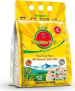 TaMashAee MIAD пропаренный длиннозерный рис Басмати Экстра Селла 2 кг