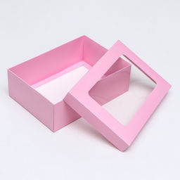 Цена за 5 шт. Коробка складная, крышка-дно, с окном, розовая , 24 х 17 х 8 см - UPAK LAND фото 4