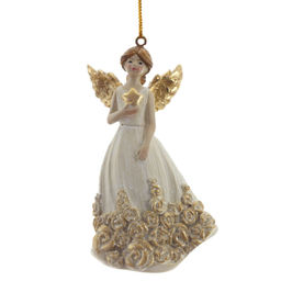 Фигурка декоративная подвесная "Ангел", L5 W3,5 H9,5 см, 2в.