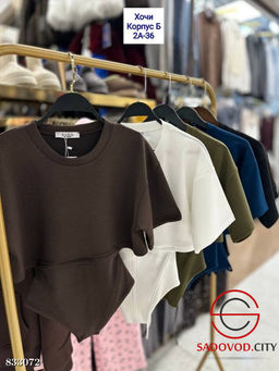 Футболка с корсетом однотонная - Bruno фото 4