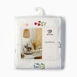 Скатерть Этель. Цветочек, 146?2202 см, саржа 190 г/м?, 100% хлопок
