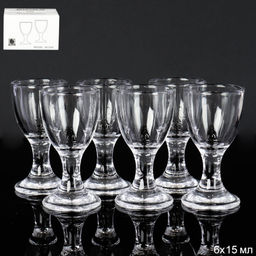 Рюмка 6 штук 15 мл гладкая / RS-41 /уп 48/ Минзурка - ГалеонТрейд фото 2