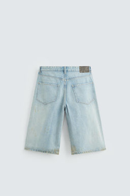 VINTAGE EFFECT BAGGY FIT DENIM BERMUDA SHORTS - Zara фото 16