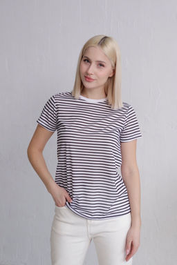 11077 Футболка базовая в полоску - Martichelli фото 3