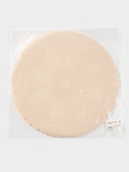 Цена за 12 шт. Салфетка ажурная «Цветок», d=38 см, бежевая