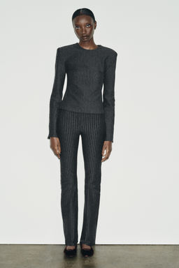 PINSTRIPE FLARE TROUSERS