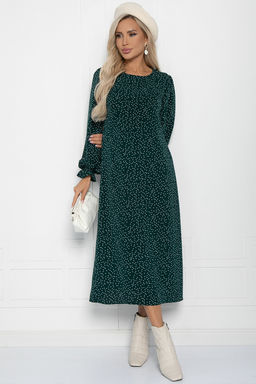 Платье Осенний разговор (темно-зеленое) П11168 - Lt collection фото 6