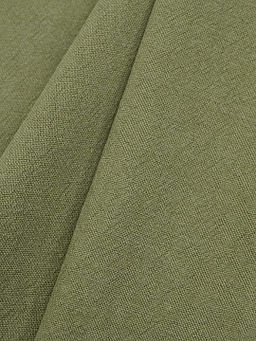 Крапива Рами (Ramie) с хлопком цв.Зелено-оливковый хаки, СОРТ2, ш.1.4м, крапива-50%, хл-50% - Купава фото 6