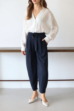 Lacivert Salvar/Harem Bagc?kl? Pantolon TWOSS25PL00126