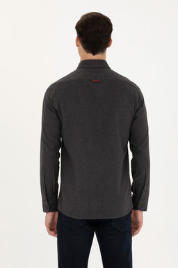 U. S. Polo Assn / Мужская черная базовая рубашка с длинным рукавом - U.s. polo assn фото 19