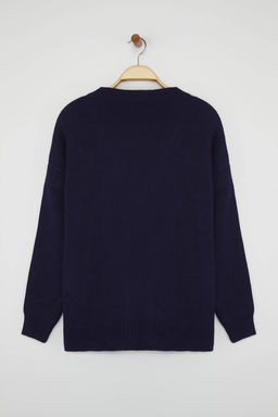 Lacivert Genis Kal?p Basic Triko H?rka TWOAW26HI00205 - Trendyolmilla фото 8