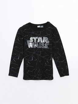 Bisiklet Yaka Star Wars Bask?l? Uzun Kollu Erkek ?ocuk Pijama Tak?m? - Waikiki фото 2