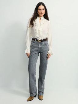 Джинсы прямого фита с высокой посадкой ZR2604092302-107 / Zarina