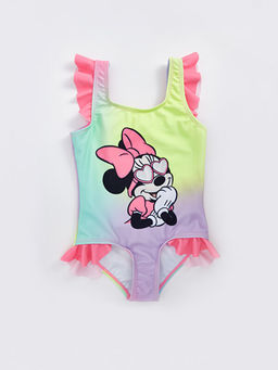Kare Yaka Minnie Mouse Bask?l? K?z Bebek Mayo