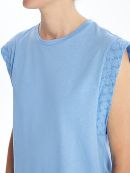 Kad?n Bisiklet Yaka D?z Bluz