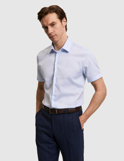 A__k Mavi Regular Fit K_sa Kollu G_mlek