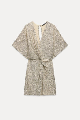 MINI DRESS WITH SEQUINS - Zara фото 3