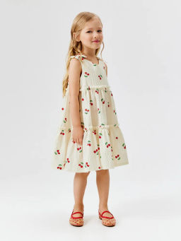 ACOOLA /  Платье детское для девочек Alcor белый принт  фото 6
