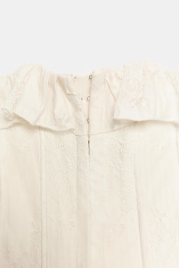 TOP CORSETERO ENCAJE / Crudo - Zara фото 6
