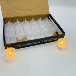 Новогодний декор Ночник - Свеча короткая 5 см (24 шт в уп) (Теплый) - Ип лебедев о.ю фото 2