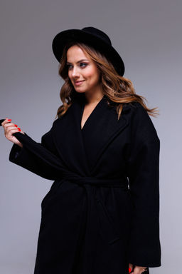 Пальто AURA 7031-170 чёрный  фото 3