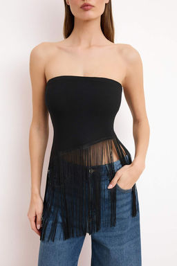 Siyah Puskul Detayl? Bedene Oturan Bluz TPRSS26BZ00034 - Trendyolmilla фото 3