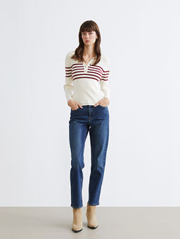 Mom Fit Kad?n Jean Pantolon