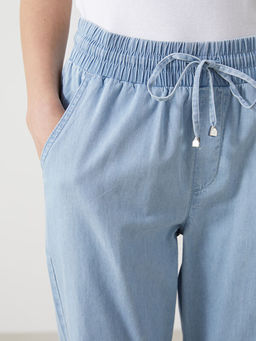 Beli Lastikli Carrot Fit Kad?n Jean Pantolon