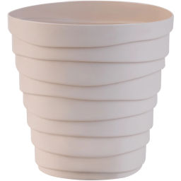Цена за 2 шт. Кашпо для цветов пластиковое 1,4л d-14,5см "Бархан" Кремовый