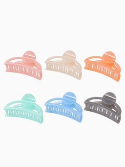 Цена за 12 шт. Крабик для волос «Глянец», дуга круг люкс, 9 см, МИКС