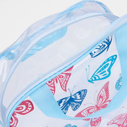 Косметичка на молнии, цвет голубой