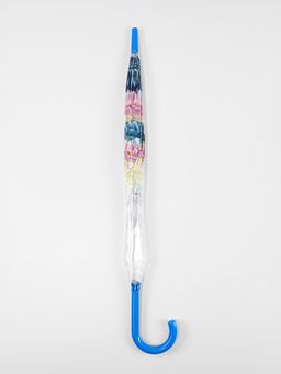 Зонт - трость полуавтоматический Цветы, 8 спиц, R=40/58 см, d=80 см, МИКС