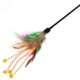 Цена за 6 шт. Игрушка для кошки на палочке "Пушистик" 60см