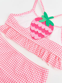 Ekose K?z ?ocuk Bikini Tak?m?