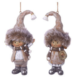 Фигурка декоративная подвесная "Дети", L6 W5 H13 см, 2в.
