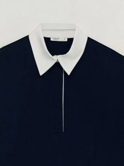 Хлопковый джемпер с отложным воротником / Zarina