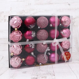 Ёлочные игрушки Лаурен узоры, шары новогодние, d=6 см, набор 20 шт., МИКС - Зимнее волшебство фото 2