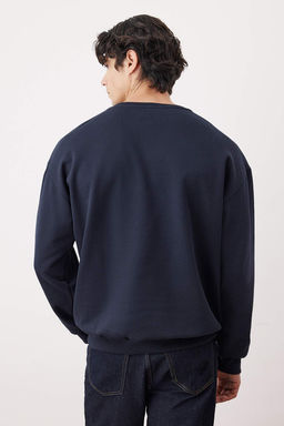 TRENDYOL MAN Antrasit Melanj Oversize/Genis Kesim Uzun Kol Hayvan Nak?sl? Sweatshirt TMNAW24SW00164 - Trendyolmilla фото 34