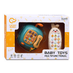 Набор игрушек развивающих "Веселый телефон" на батарейках, в коробке