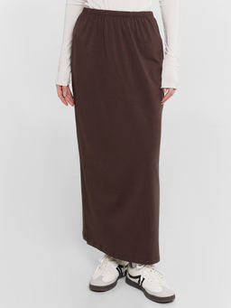 Юбка женская коричневая миди шоколадное мартини 152809 - Mark formelle фото 3