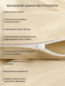 Постельное белье Моноспейс 1,5сп + 2 наволочки, кремовый