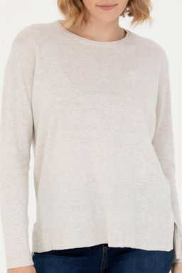 U. S. Polo Assn Женский базовый свитер с круглым вырезом и каменным меланжом - U.s. polo assn фото 6